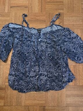 torrid Navy Paisley Off-Shoulder Cami Top
